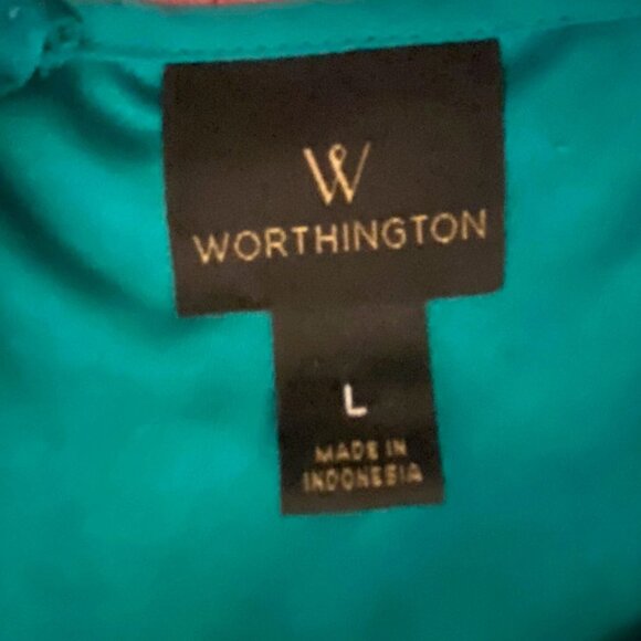 Lined Teal Tank Top - Worthington - Size L - Picture 3 of 5